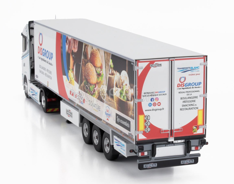 Eligor Scania S500 Semi Frigo Truck Cassonato Chereau Transports Blanc Disgroup 2024 1:43 Bílá