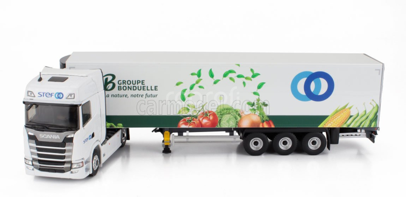 Eligor Scania S500 Semi Frigo Truck Cassonato Steff Bonduelle 2024 1:43 Bílá Zelená