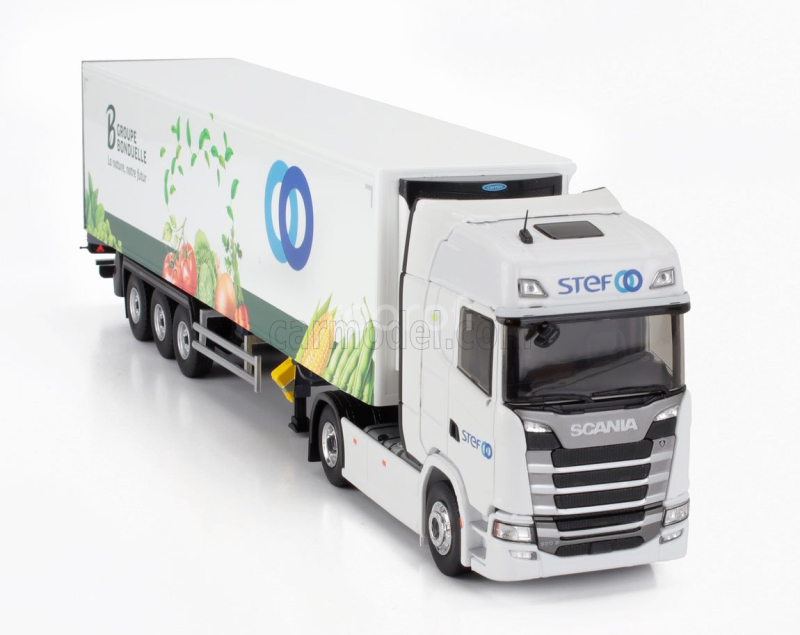 Eligor Scania S500 Semi Frigo Truck Cassonato Steff Bonduelle 2024 1:43 Bílá Zelená