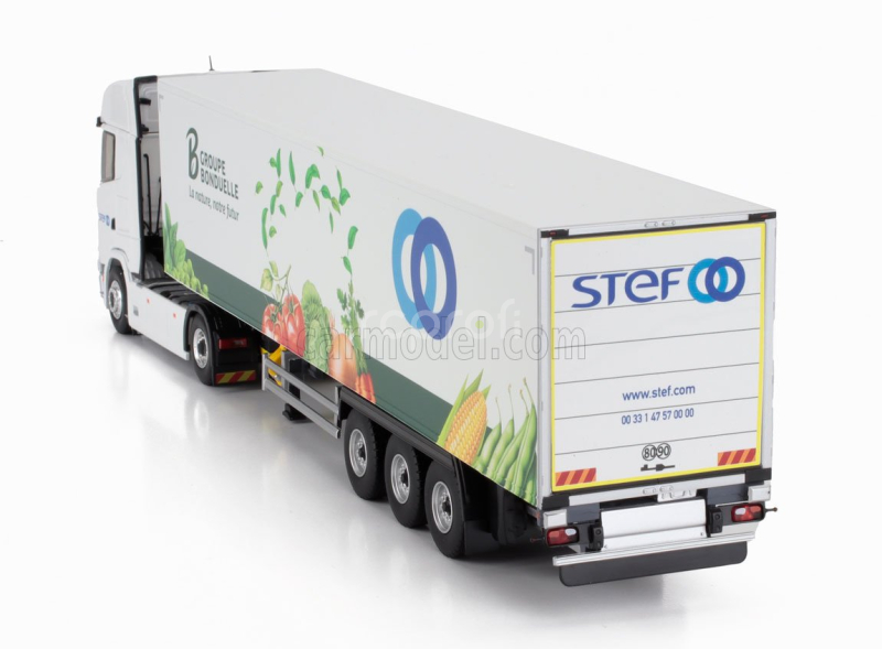 Eligor Scania S500 Semi Frigo Truck Cassonato Steff Bonduelle 2024 1:43 Bílá Zelená