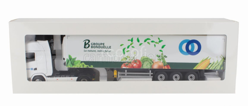 Eligor Scania S500 Semi Frigo Truck Cassonato Steff Bonduelle 2024 1:43 Bílá Zelená
