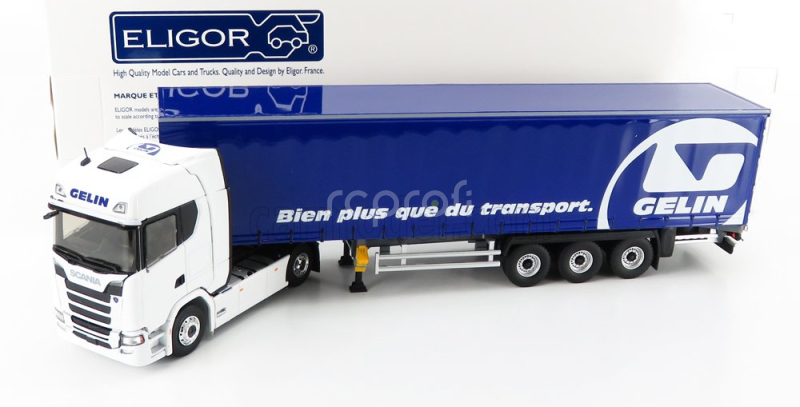 Eligor Scania S500 Truck Telonato Gelin Transports 2016 1:43 Bílá Modrá