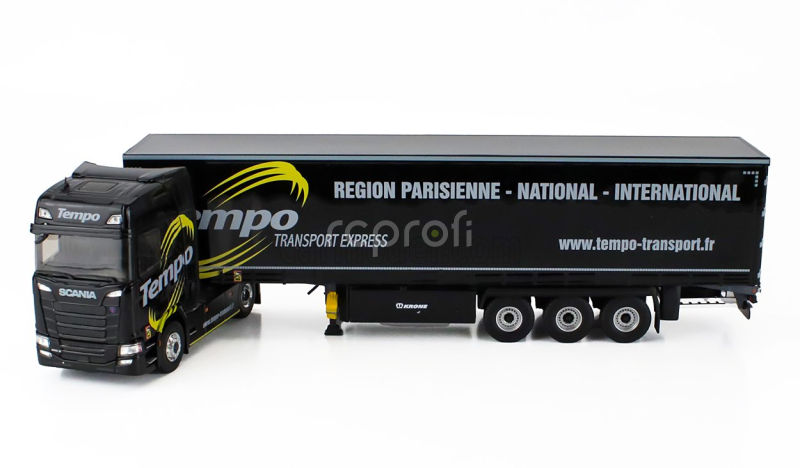 Eligor Scania S500 Truck Telonato Tempo Transports 2018 1:43 Black