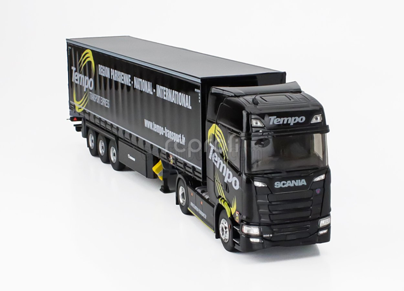 Eligor Scania S500 Truck Telonato Tempo Transports 2018 1:43 Black