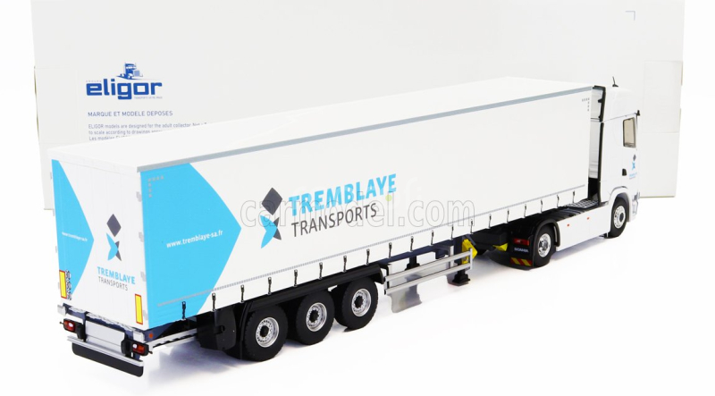 Eligor Scania S500 Truck Telonato Tremblaye Transports 2020 1:43 Bílá