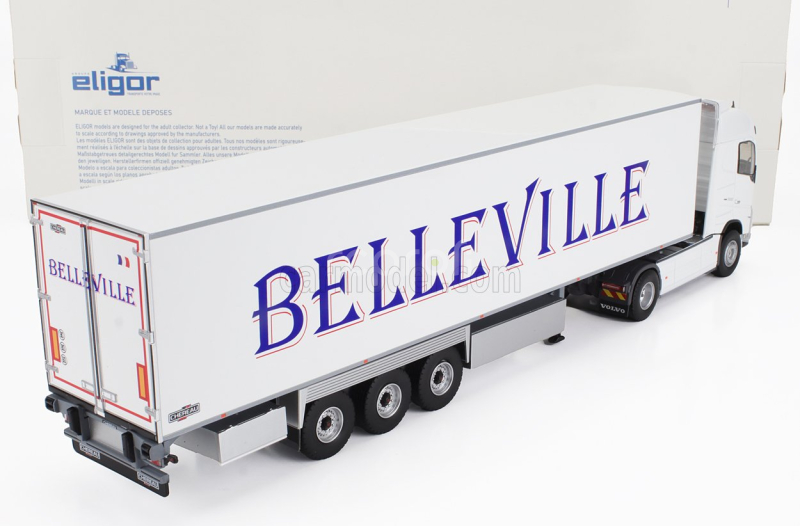 Eligor Volvo Fh4 500 Truck Semi-frigo Belleville Transports 2020 1:43 Bílá