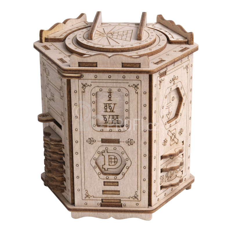 EscapeWelt 3D dřevěná mechanická skládačka hlavolamu Fort Knox Pro
