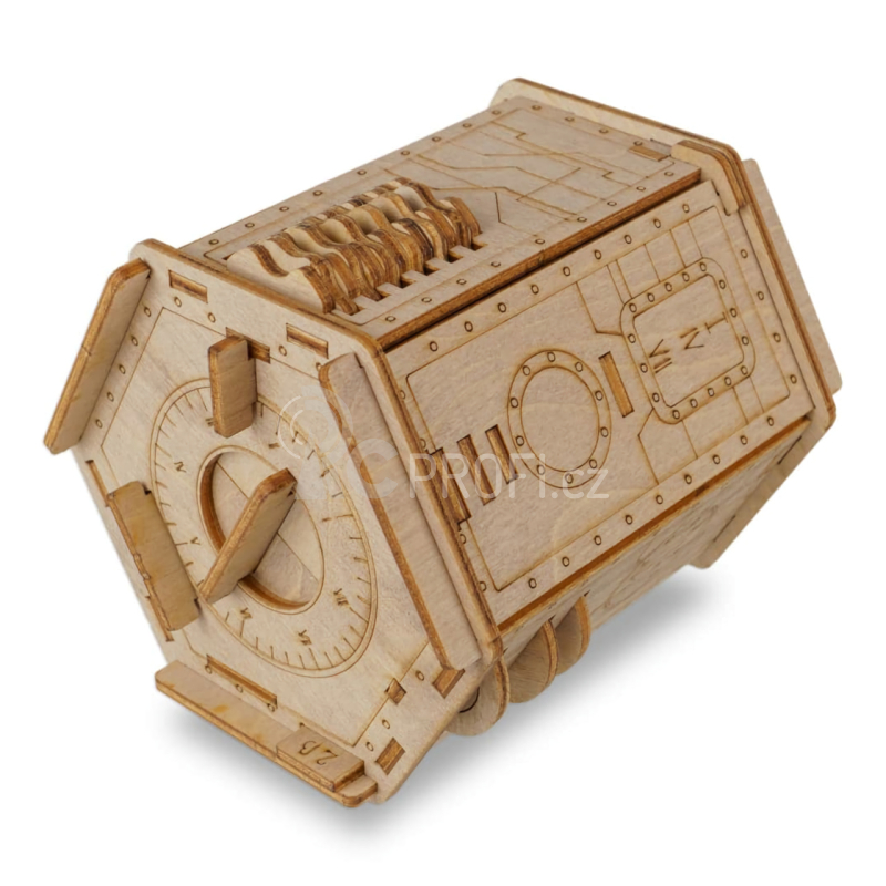 EscapeWelt 3D Dřevěná skládačka Secret Treasure Box složená