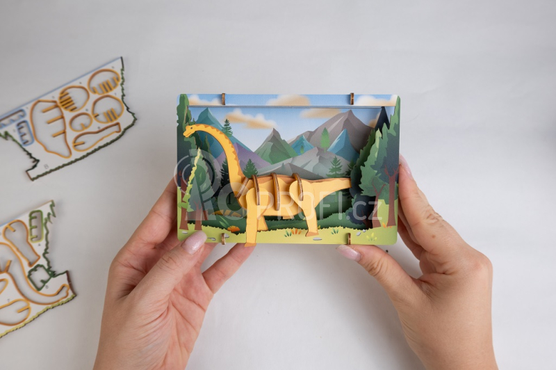 EscapeWelt 3D dřevěné puzzle Brontosaurus