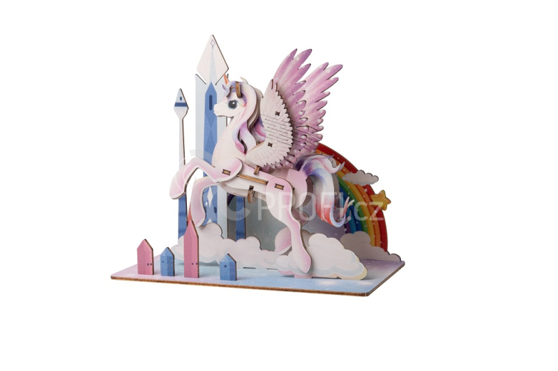 EscapeWelt 3D dřevěné puzzle Jednorožec