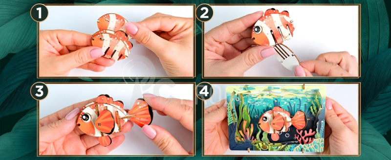 EscapeWelt 3D dřevěné puzzle Klaun očkatý