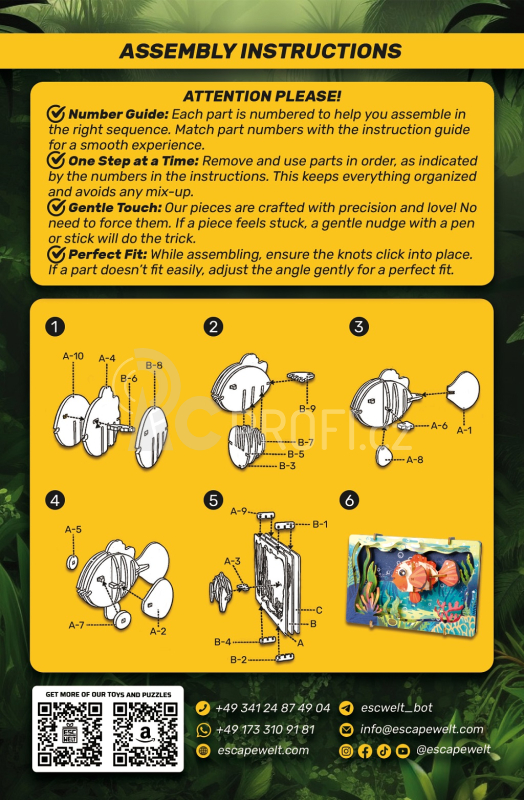 EscapeWelt 3D dřevěné puzzle Klaun očkatý