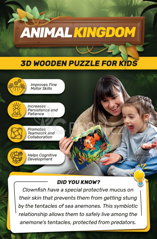 EscapeWelt 3D dřevěné puzzle Klaun očkatý
