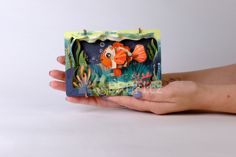 EscapeWelt 3D dřevěné puzzle Klaun očkatý