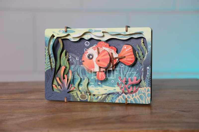 EscapeWelt 3D dřevěné puzzle Klaun očkatý