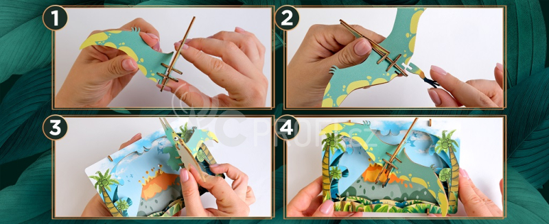 EscapeWelt 3D dřevěné puzzle Pterodactyl