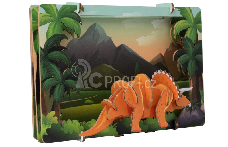 EscapeWelt 3D dřevěné puzzle Triceratops