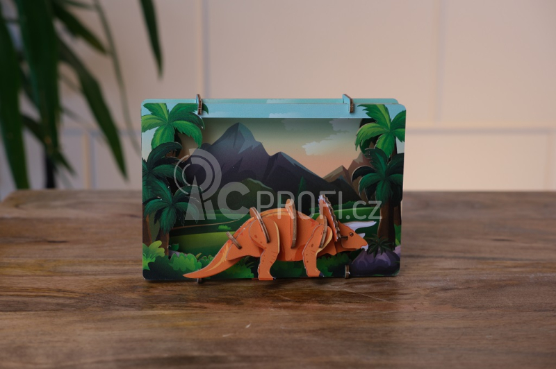 EscapeWelt 3D dřevěné puzzle Triceratops