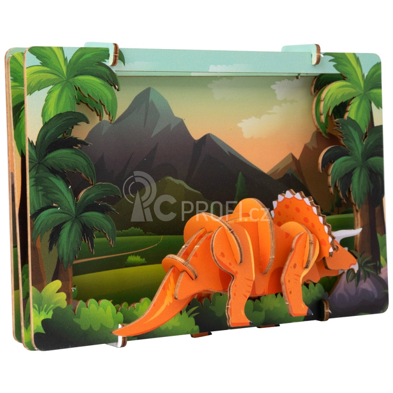 EscapeWelt 3D dřevěné puzzle Triceratops