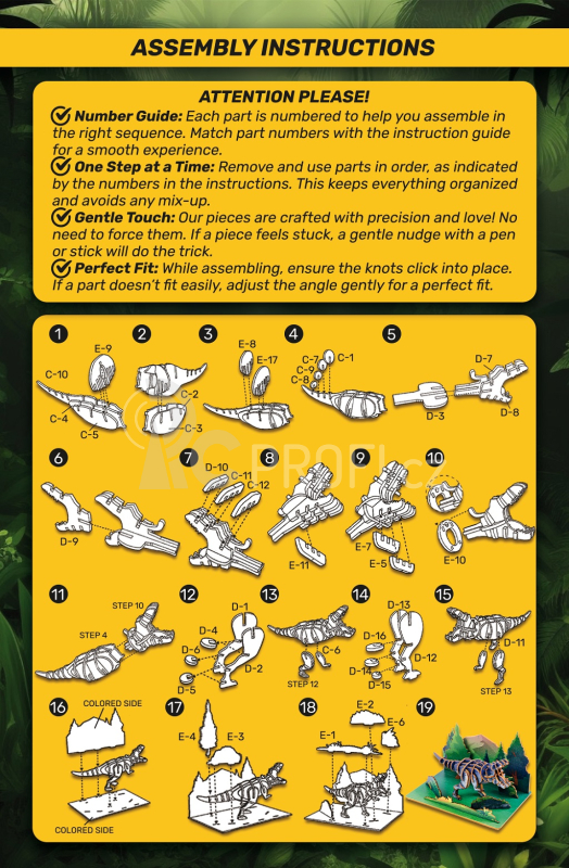 EscapeWelt 3D dřevěné puzzle Tyrannosaurus Rex