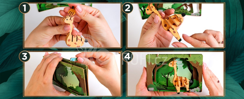 EscapeWelt 3D dřevěné puzzle Žirafa