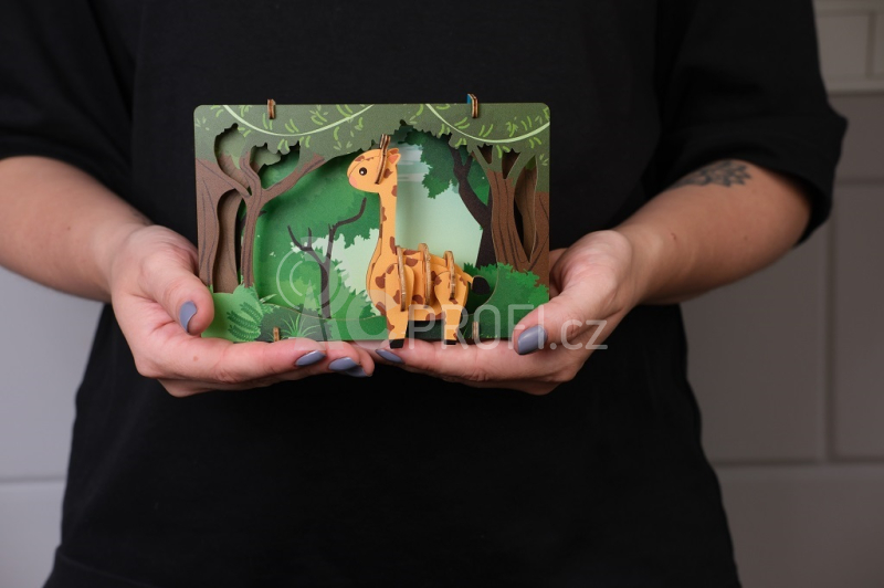 EscapeWelt 3D dřevěné puzzle Žirafa