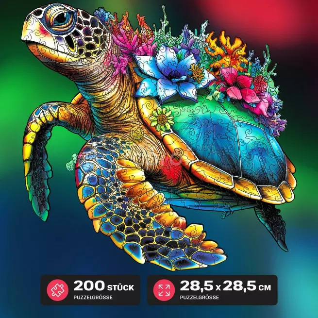 EscapeWelt Dřevěné puzzle Želva 200 dílků