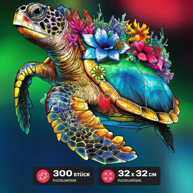 EscapeWelt Dřevěné puzzle Želva 300 dílků