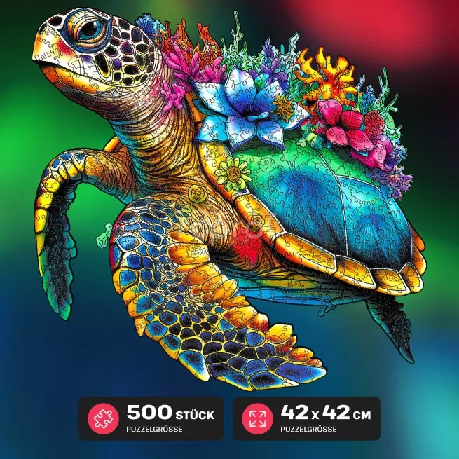 EscapeWelt Dřevěné puzzle Želva 500 dílků