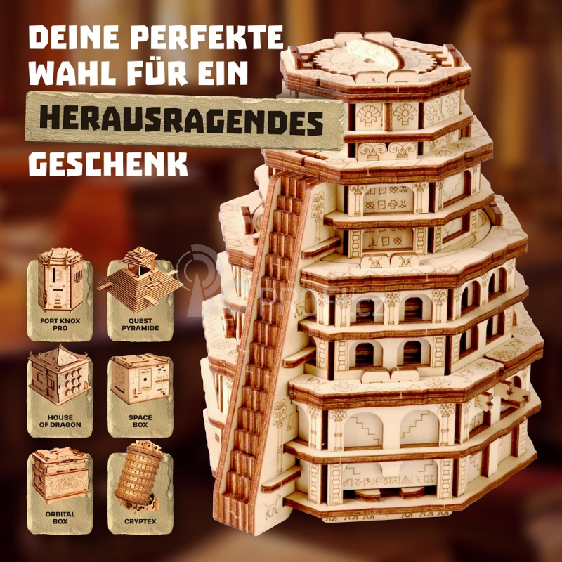 EscapeWelt Dřevěný hlavolam Quest Tower