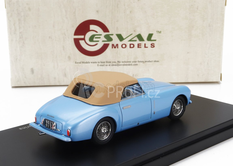 Esval model Cisitalia 202 Sc Stabilimenti Farina Cabriolet Closed 1947 1:43 Světle Modrá Krémová