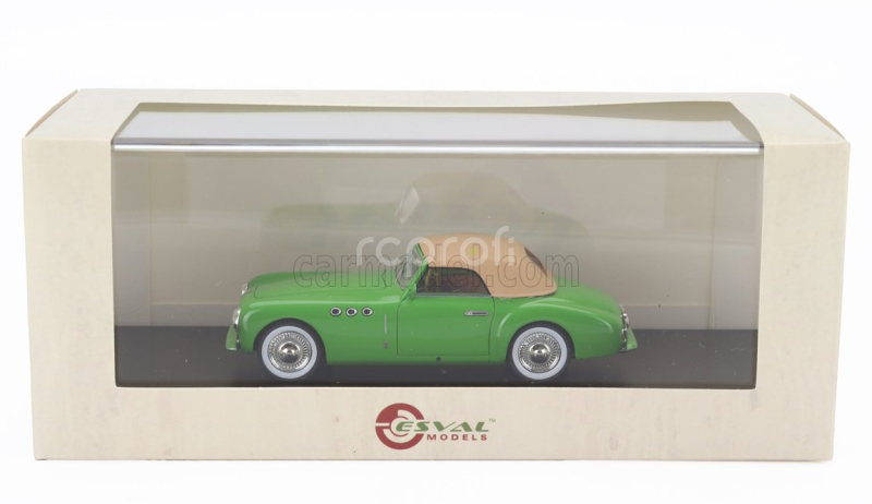 Esval model Cisitalia 202 Sc Stabilimenti Farina Cabriolet Closed 1947 1:43 Zelený Krém