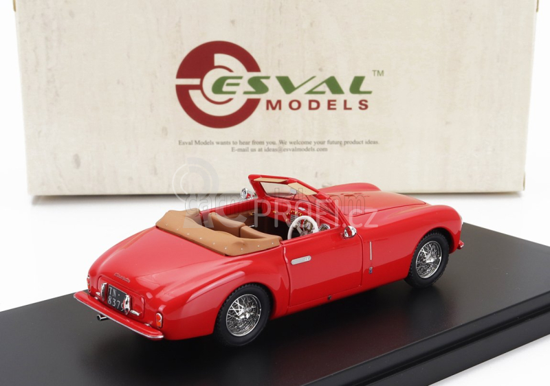 Esval model Cisitalia 202 Sc Stabilimenti Farina Cabriolet Open 1947 1:43 Red