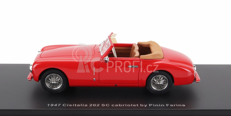 Esval model Cisitalia 202 Sc Stabilimenti Farina Cabriolet Open 1947 1:43 Red