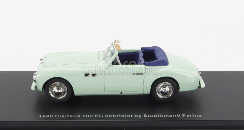 Esval model Cisitalia 202 Sc Stabilimenti Farina Cabriolet Open 1947 1:43 Světle Zelená