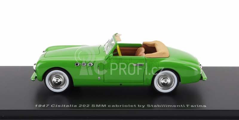 Esval model Cisitalia 202 Sc Stabilimenti Farina Cabriolet Open 1947 1:43 Zelená