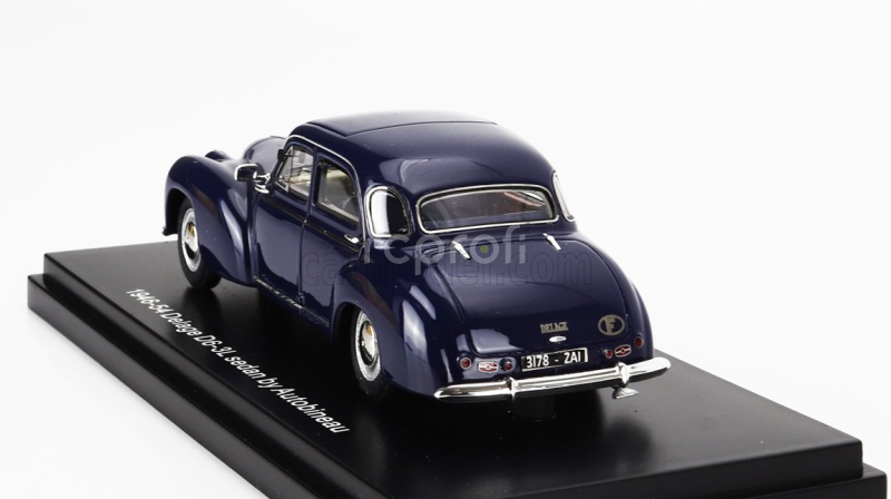 Esval model Delage D6-3l Autobineau Sedan Closed Roof 1948 1:43 Blue