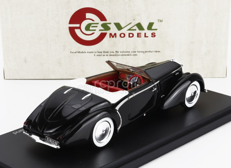 Esval model Delage D6-70 Cabriolet Letourneur & Marchand Open 1939 1:43 Black