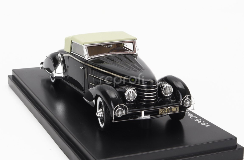 Esval model Delage D8-85 Clabot Roadster Henri Chapron Closed 1935 1:43 Black Beige