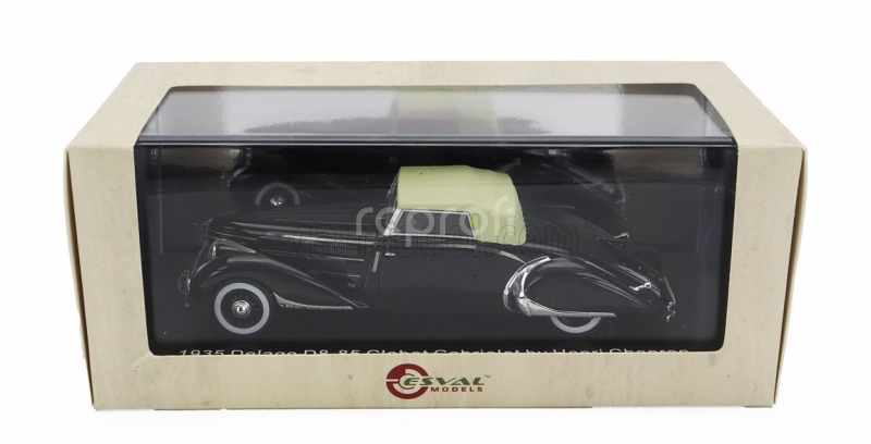Esval model Delage D8-85 Clabot Roadster Henri Chapron Closed 1935 1:43 Black Beige