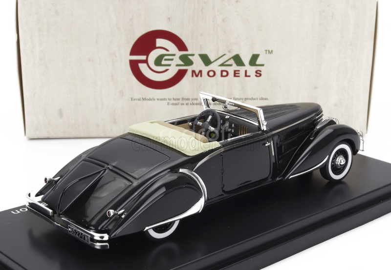 Esval model Delage D8-85 Clabot Roadster Henri Chapron Open 1935 1:43 Black