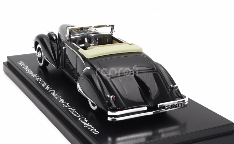 Esval model Delage D8-85 Clabot Roadster Henri Chapron Open 1935 1:43 Black