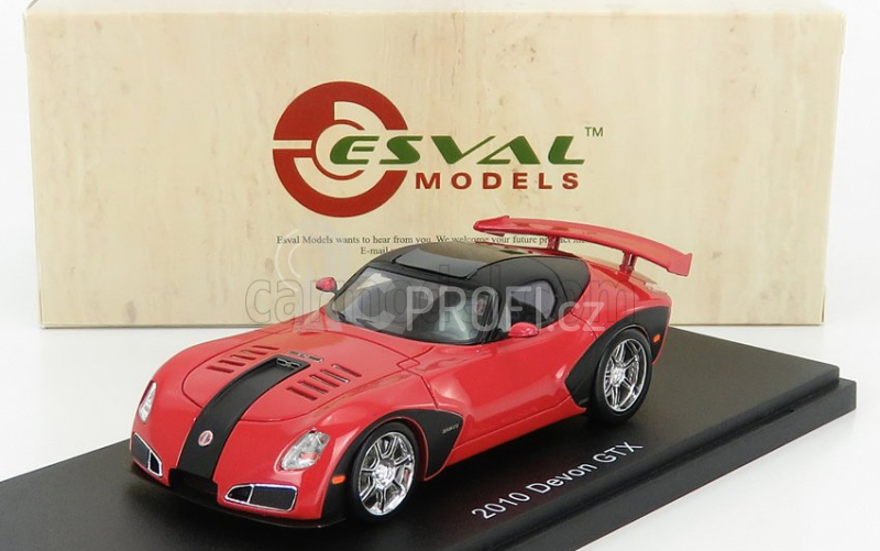 Esval model Devon Gtx 2010 1:43 Červená Černá