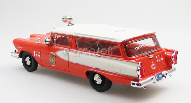 Esval model Edsel Roundup Sw Station Wagon Police 1958 1:43 Červená Bílá