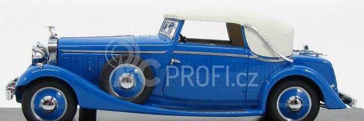 Esval model Hispano suiza J12 Drophead Convertible Three-position Closed By Fernandez & Darrin 1934 1:43 Modrá Bílá
