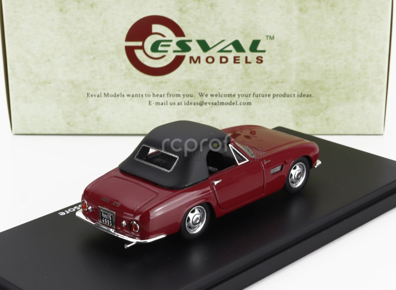 Esval model Osca 1600gt Fissore Cabriolet Closed 1963 1:43 Hnědá Černá