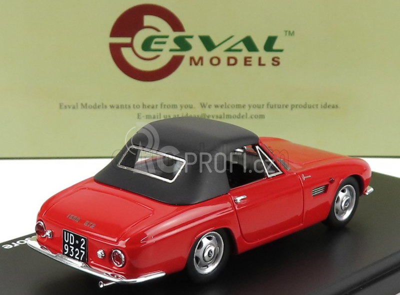 Esval model Osca 1600gt Fissore Cabriolet Closed 1963 1:43 Red