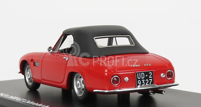 Esval model Osca 1600gt Fissore Cabriolet Closed 1963 1:43 Red