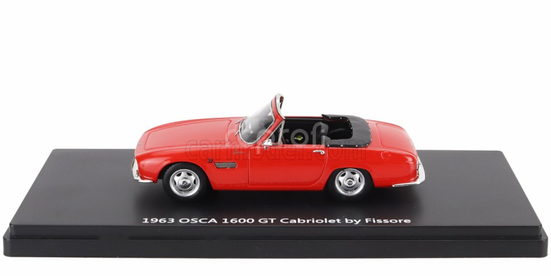 Esval model Osca 1600gt Fissore Cabriolet Open 1963 1:43 Červená Černá