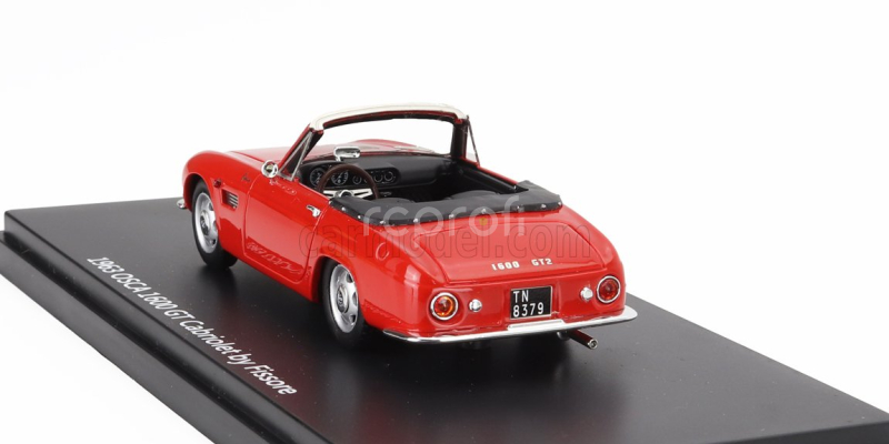 Esval model Osca 1600gt Fissore Cabriolet Open 1963 1:43 Červená Černá